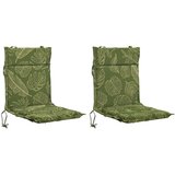  Jastučić za nisku stolicu GEMERT 2 kom. 100% poliester - Listovski uzorak (poliester) 110 x 50 x 3 cm 2 | shoptok.hr