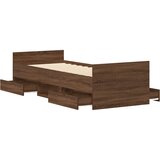  Okvir kreveta s uzglavljem i podnožjem boja hrasta 75 x 190 cm | shoptok.hr