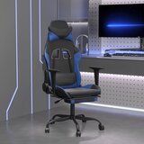  Masažna igraća stolica s osloncem crno-plava od umjetne kože | shoptok.hr