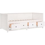  Dnevni ležaj bijeli 75x190 cm od masivne borovine | shoptok.hr