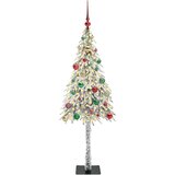 vidaXL Božično drevo med 150 LED z stojalom Bela 150 cm PE in jeklo | Shoptok.si