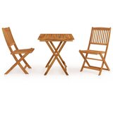 The Living Store Zložljiva vrtna jedilna garnitura 3-delna trden akacijev les - Vrtna Jedilna Garnitura, (21422447) | Shoptok.si