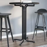 Blagovaonski stol crni Ø 80x110 cm konstruirano drvo i čelik