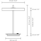 UMAGE Črno-bela kovinska LED zatemnitvena namizna svetilka s kovinskim senčilom (višina 41,5 cm) Asteria Table – | Shoptok.si