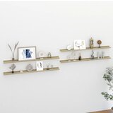 vidaXL Zidne police 4 kom bijele i boja hrasta sonome 115 x 9 x 3 cm | shoptok.hr