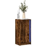 vidaXL Komoda z LED dimljeni hrast 42,5x34x85 cm inženirski les | Shoptok.si