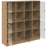  Highboard 2 pcs Umjetnički hrast 68 x 37 x 142 cm | shoptok.hr