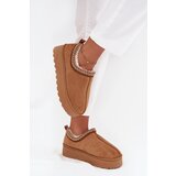 Boto Low Women's Snow Boots with Embroidery on Platform Camel Taliah | shoptok.hr