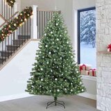 vidaXL Umjetno božićno drvce s nogom Zelena 270 cm PVC i metal | shoptok.hr