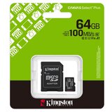Kingston Memorijska kartica U1 V10 SDXC 64GB Canvas Select Plus G3 150R SDCS3/64GB + adapter | ePonuda.com