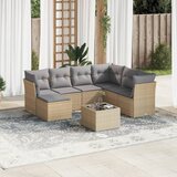  8-dijelni set vrtnih sofa od poliratana s jastucima bež | shoptok.hr