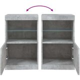  Komoda s LED svjetlima siva boja betona 41x37x67 cm | shoptok.hr
