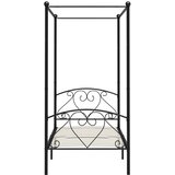  Okvir za krevet s nadstrešnicom crni metalni 120 x 200 cm | Eponuda.com