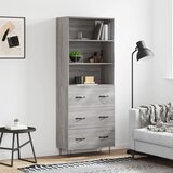  Visoka komoda siva sonome 69,5x34x180 cm od konstruiranog drva | shoptok.hr