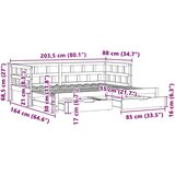 vidaXL Dnevni krevet na razvlačenje s ladicama bez madraca 80x200 cm | shoptok.hr
