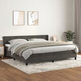 The Living Store Box spring postelja z vzmetnico temno siva 200x200 cm žamet - Box Spring Postelja, (21490299) | Shoptok.si
