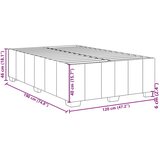  Okvir kreveta bez madraca plavi 120x190 cm od tkanine | shoptok.hr
