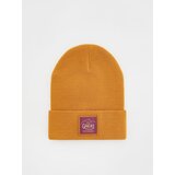 Reserved kapa beanie z našitkom - rjava Cene