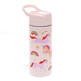 Rex London Svetlo rožnata otroška steklenička za vodo iz nerjavečega jekla 500 ml Unicorn – Cene