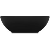  Luksuzni ovalni umivaonik mat crni 40 x 33 cm keramički | shoptok.hr