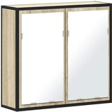 Maison Chic Kopalniška omarica - Kopalniški kabinet z ogledalom sonoma hrast 65x20x60 cm, (21794376) Cene