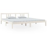 Okvir za krevet od masivnog drva bijeli 200 x 200 cm | shoptok.hr