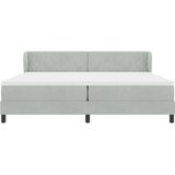  Krevet s opruga kutije Svjetlosiva 200 x 200 cm Baršun | shoptok.hr