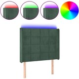 Maison Chic led posteljno vzglavje - vzglavna omarica - nočna omarica temno zeleno 93x16x118/128 cm žamet, (21710883) | Shoptok.si