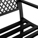  Vrtna klupa 119 cm crna čelična | Eponuda.com