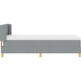  Postelja z vzmetnico z vzmetnico Svetlo siva 100 x 200 cm blago, (5000126109) | Shoptok.si