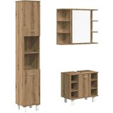 vidaXL Kopalniška garnitura 3-delna artisan hrast inženirski les | Shoptok.si