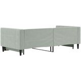  Dnevni krevet na razvlačenje svjetlosivi 90 x 200 cm baršunasti | shoptok.hr