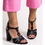 Gemre Black block-heeled sandals Mikaii | Shoptok.si