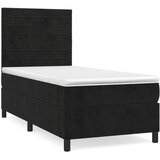 Box spring krevet s madracem crni 90x200 cm baršunasti | shoptok.hr