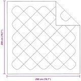  Pokrivač s jastucima Dijamantni 3 pcs Bijelo 200 x 200 cm Mikrofibra | shoptok.hr
