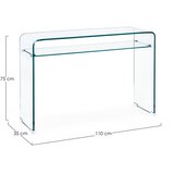 BIZZOTTO Steklena stranska mizica 35x110 cm Iride – | Shoptok.si