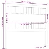  Uzglavlje za krevet bijelo 105 5x4x100 cm od masivne borovine | shoptok.hr