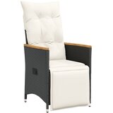  9-dijelni vrtni bistro set od poliratana s jastucima crni | shoptok.hr
