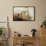  Slika - Herons on the Hunt (1 Part) Wide 120x80 U crnom drvenom okviru | shoptok.hr