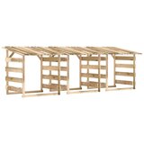 Furnova Pergola s streho 3 kosi 100x90x100 cm impregnirana borovina, (21918848) | Shoptok.si