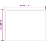  LED kupaonsko ogledalo 80x60 cm | shoptok.hr