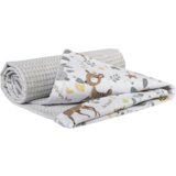 Medi Partners Blanket 75x100 cotton + cotton Waffle – Jelonki + gray waffle | Shoptok.si