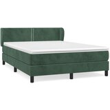 vidaXL Krevet s oprugama i madracem tamnozeleni 140x190 cm baršunasti | shoptok.hr
