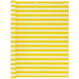 vidaXL Balkonsko platno rumeno in belo 120x600 cm HDPE Cene