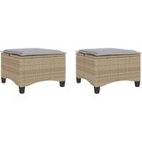 Maison Chic Vrtni stolčki - Vrtni stoli z blazinami 2 kosa Bež 55x55x36 cm Poly Rattan JS1093, (21878831) | Shoptok.si
