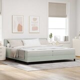  Krevet s opruga kutije Svijetlo siva 200 x 200 cm Baršun | shoptok.hr