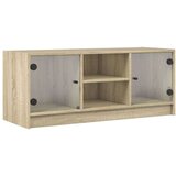 vidaXL TV ormarić sa staklenim vratima boja hrasta sonome 102x37x42 cm | shoptok.hr