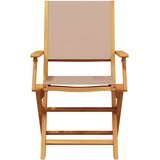  3-dijelni bistro set od tkanine i masivnog drva smeđesivi | shoptok.hr