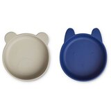 Liewood set 2 skledic iz silikona vanessa mist/surf blue mix Cene