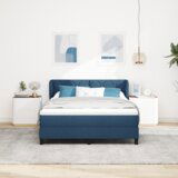 Box Spring Krevet s Madracem Plava 140x200 cm Tkanina | shoptok.hr